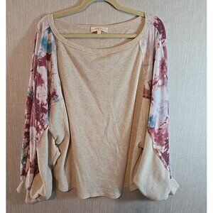 Hailey &‎ Co Waffle Knit Dolman Sleeves Womens Size L